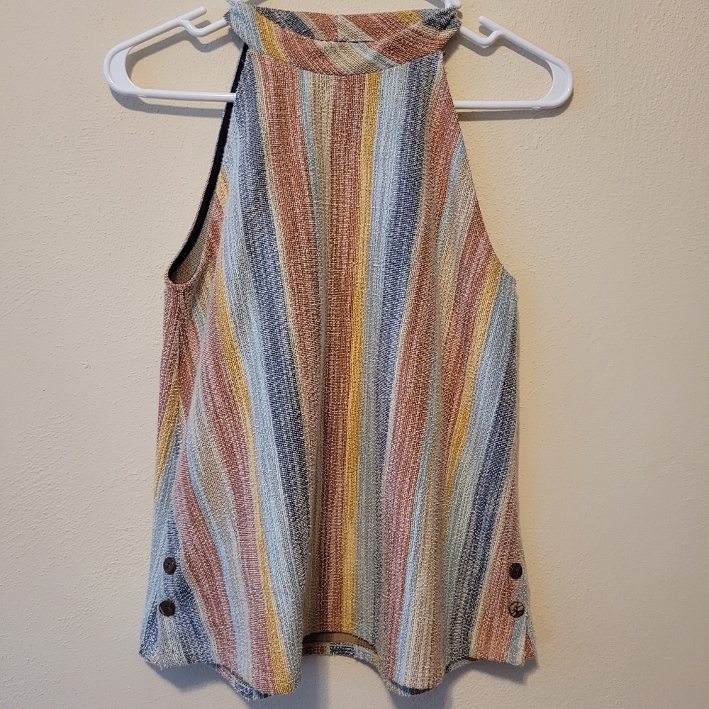 W5 Blouse Womens Small‎ Multicolor Sleeveless Ladies Casual Formal Top Size S